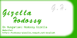 gizella hodossy business card